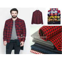 100 Combed Cotton Yarn Dyed Flannel for Shiring