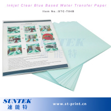 Azul basado en papel de transferencia de etiqueta de diapositiva de agua clara para uñas