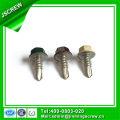 Cor Pintado Hex Wafer Cabeça Self Drilling Screw