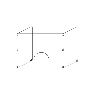 protection isolante de compteur en plastique personnalisée covid19