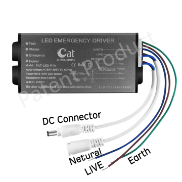 3-40 W led pack de parede com bateria de reserva de emergência