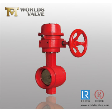 Red Colour Grooved Wafer Butterfly Valve