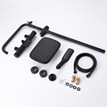 Rainfall Black Shower System Trim Kit