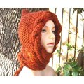 Made to Order Hand Knitted Hooded Scarf Shawl Made in China