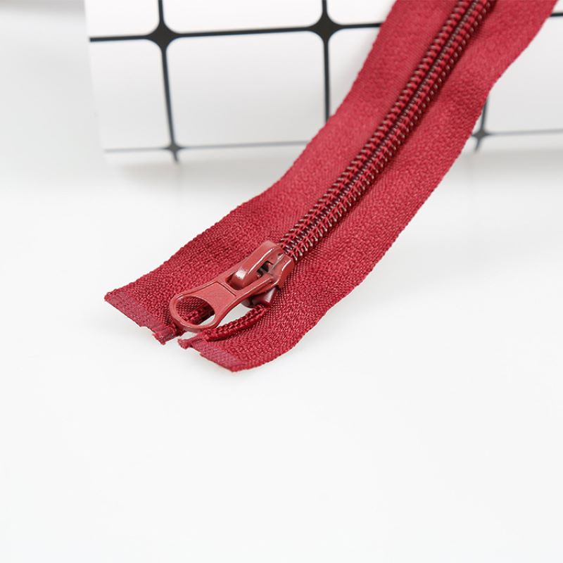 Continuous nylon zippers