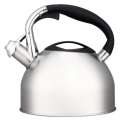 2.5L black nylon+zinc alloy handle whistling teakettle