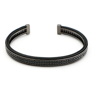 CZ Open Copper Open Mens Bangles