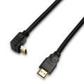 HDMI-Kabel Typ A-Stecker auf ein Männchen mit 90-Grad-Anschluss geben