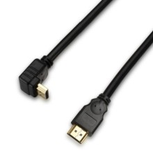 Cable HDMI tipo A macho a tipo A macho con conector de 90 grados