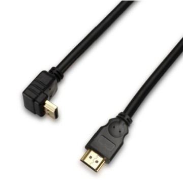 HDMI-Kabel Typ A-Stecker auf ein Männchen mit 90-Grad-Anschluss geben