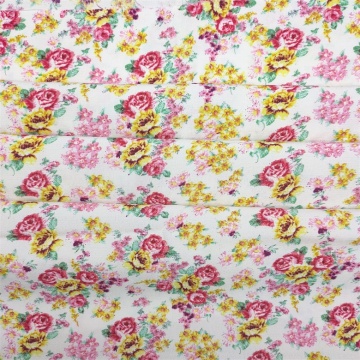 Tissu Viscose Rayonne Tissu Imprimé Floral Daisy