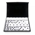 Customize White Domino Game Set With Leather Box