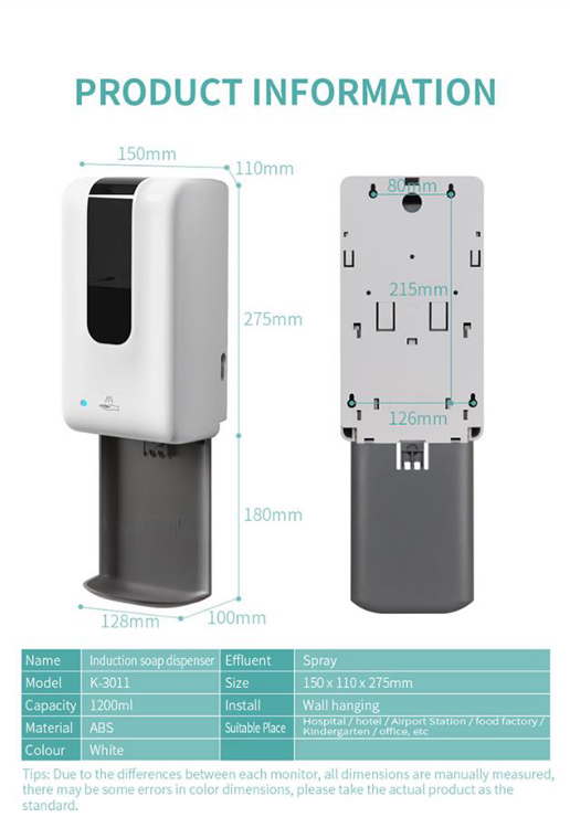 Automatic Soap Dispenser To Prevent Cross Infection Suitable For Public Places