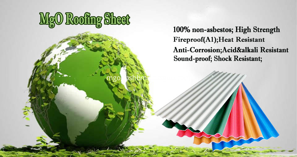 Sound&heat Insulation Impact Resistant MgO Roof Sheets