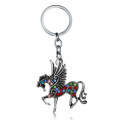 Custom zinc alloy soft enamel metal keychain Wholesale