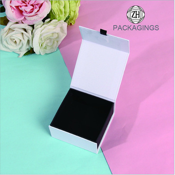 White paper jewelry box custom folding box