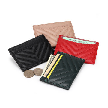 2021 colorful card holder V stitching design