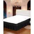 19 Momme Silk Bedskirt Wrap Around Ruffled Bed Skirt with Adjustable Elastic Belt Queen King and C-King