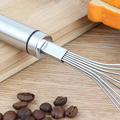 Kitchen products rotate stainless steel whisk eggbeater