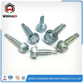 Zinc plated hex head self drilling screw