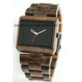 Relógio de madeira para homens Mulher Zebrawood Analog Wood Watch