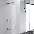Square Brushed Nickel Shower Faucet Set