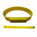 Pulseira de silicone em relevo unidade flash USB