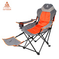 Silla de camping cuádruple para exteriores con reposapiés ajustable