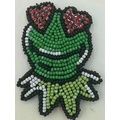 5 colors frog embroidery machine beaded patch