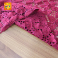 mais novo design belo tecido de renda jacquard magenta polonês