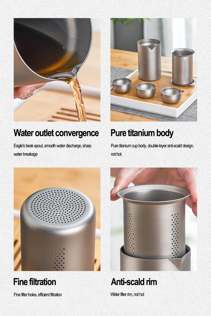eagle beak design pure titanium tea cup eagle beak design pure titanium tea cup