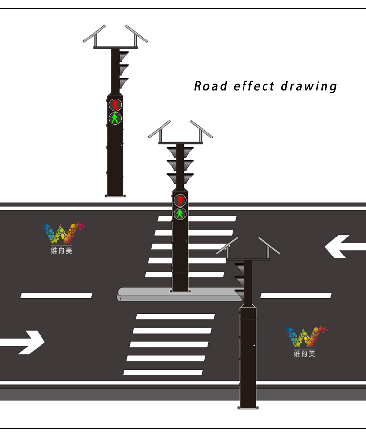 solar powered Integrated led traffic light_04