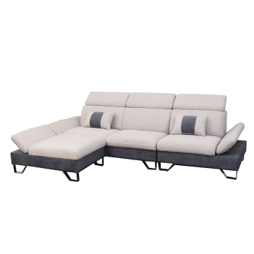 L -förmiges Schnittsofa Set mit Ottomane