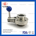 sanitary stainless steel threaded clamp butterfly valve