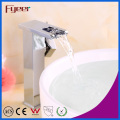 Fyeer High Body Brass Self-Generation Waterfall LED Basin Faucet