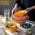 Colorful ceramic bowls for salads