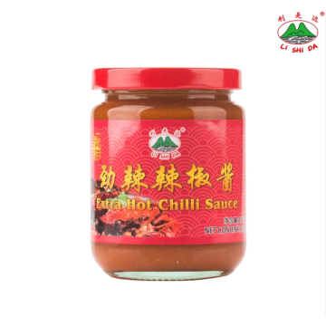 Hot Chili Sauce in a Glass Jar