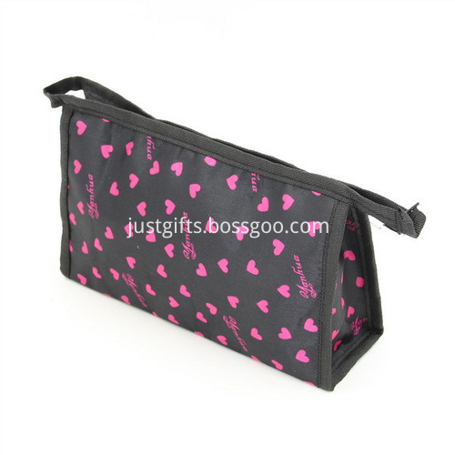 Custom Polyester Spot Cosmetics Bags W Zipper Closure