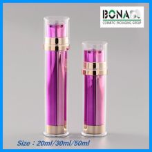 High Quality Luxury Metal Color Airless Plastic Bottle