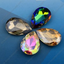 Crystal Teardrop Fancy Stones Beads para Jóias Beads