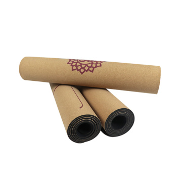Tapetes de yoga de corcho antideslizantes personalizados de Eco Friendly