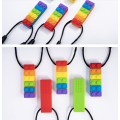 Custom Silicone Block Chew Necklace Toy