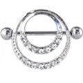 Clear Romantic Gem Hoop Nipple Shield