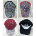 Mode angepasste Strass Kristall 6-Panel-Baseball Mütze Hut