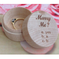 Natural Wood Engagement Ring Wedding Rings Box