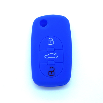 Custom silicone rubber car key case for Audi