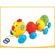 Galinhas de brinquedos de plástico com sons encantadores para o bebê