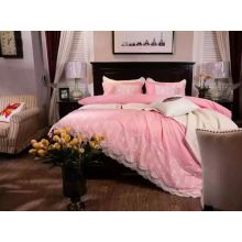 Microfibre Peach Skin Solid Comforter Set With Lace
