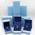 Blue luxury jewelry box for bracelets and necklaces