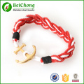 Fashion jewelry 316l stainless steel gold anchor bracelet for men